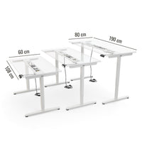 Der Yaasa Frame Essential in Weiss eignet sich für Tischplattengrössen von 108x60 cm bis 190x80 cm.