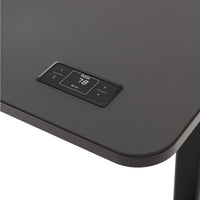 Der Handschalter zur Höhenverstellung mit Memory-Funktion beim Desk Pro 2 in der Farbe Dunkelgrau/Schwarz und Größe 139 x 75 cm.