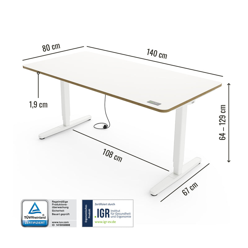 Desk Pro - Höhenverstellbarer Schreibtisch