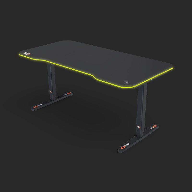 Desk Pro Play - Table de gaming à hauteur réglable 160 x 80 cm