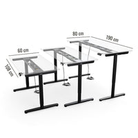 Der Yaasa Frame Essential in Schwarz eignet sich für Tischplattengrössen von 108x60 cm bis 190x80 cm.