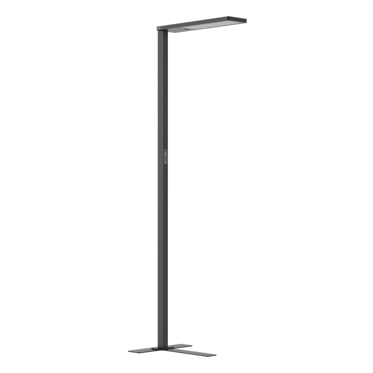 YAASA Lamp Expert Stehleuchte in schwarzer Ausführung mit T-Fuß und schlankem Design.
