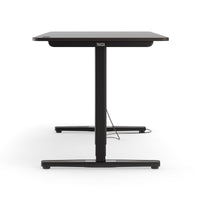 Tischbein des Desk Pro 2 in der Farbe Dunkelgrau/Schwarz und Größe 139 x 75 cm.