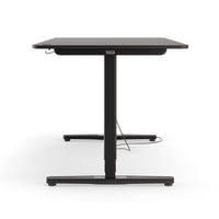 Tischbein des Desk Pro 2 in der Farbe Dunkelgrau/Schwarz und Größe 160 x 80 cm.